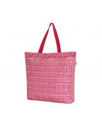 Painted Check Large Foldaway Tote