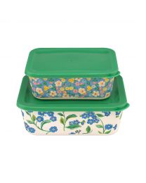 Forget me not Set of 2 Rectangular Lunch Boxes