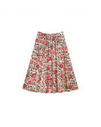 Strawberry Garden Pocket Detail Midi Skirt