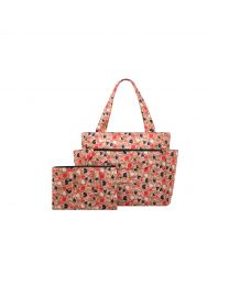 Marble Hearts Ditsy Recycled Rose Large WFH Tote