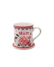 Tea Rose Midscale Boxed Mum Mug & Coaster Set