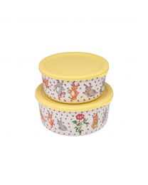 Easter Bunnies Set of 2 Round Lunch Boxes