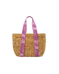 Bandana Small Straw Basket Bag