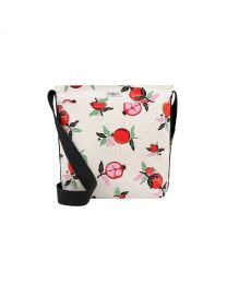 Pomegranate Zipped Messenger Bag