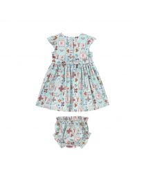 Patchwork Ditsy Baby Tie Back Dress