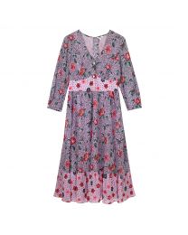 Floral Disco Button Through Tea Dress