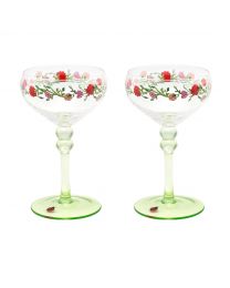 Ladybird Set of 2 Coupe Glasses