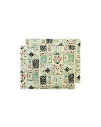 Down the Garden Path Set of 2 Quilted Placemat