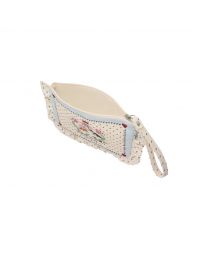 Wedding Frill Wristlet Pouch - Mr and Mrs