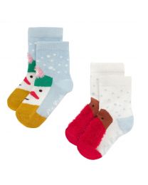 Christmas Cheer 2 Pack Baby Socks 