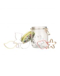 30 Years Ditsy Glass Jar with 6pc Cookie Cutters