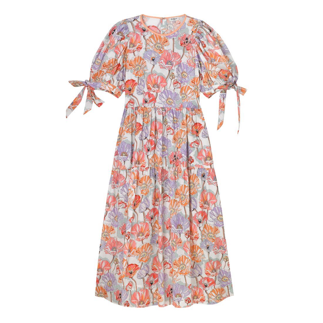 Summer Poppy Midscale Short Sleeve Soft Waisted Dress